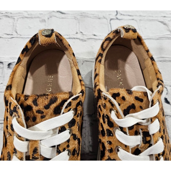 Jack Rogers Paige Platform Sneaker Leopard Real Calf Hair WOMENS SIZE 8 - Picture 2 of 11